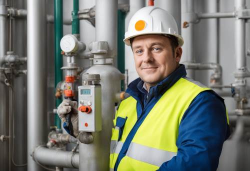 A photo of a warrant support officer gas engineer after a completed job